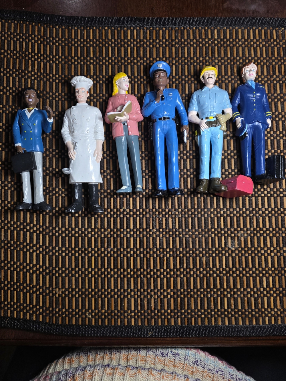 Career Role-Play Figure Set - Blue, White, Pink, Yellow